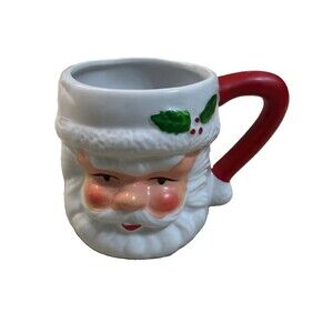 Vintage Ceramic Santa Claus Coffee Mug Christmas 1994 Whimsical 3.5” Tall